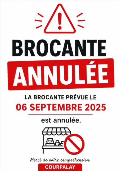 Photo Brocante du 6 septembre : annulée