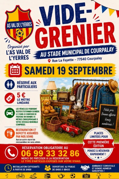 Photo  COURPALAY : vide grenier/brocante  le  19 septembre 2026 