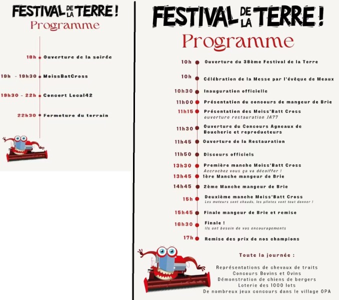 Photo programme Festival de la Terre